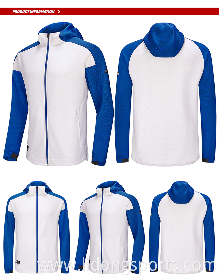 Oem Custom Logo Men's Long Sleeve Casual Sport Hoodie Sweatshirt Wholesale Men Full Zip Up Jackets